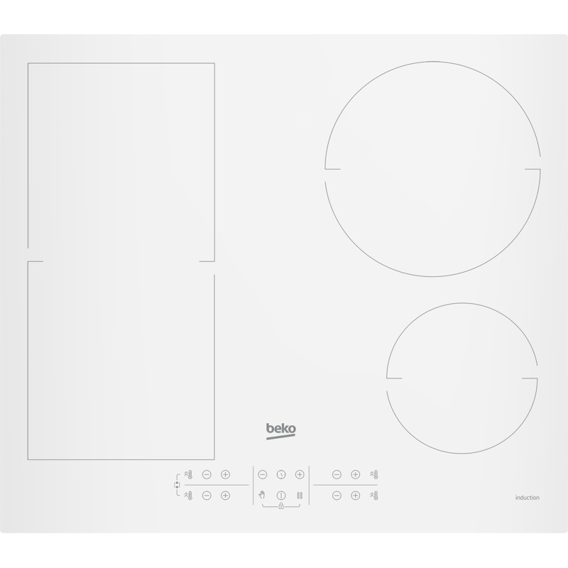 Beko HII64200FMTW, εστία επαγωγής 4 ζωνών και 7200 W σε λευκό