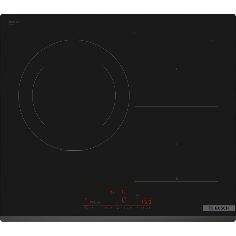 Bosch PVJ631HC1E, induktiokeittolevy, 3 aluetta, CombiInduction ja Home Connect