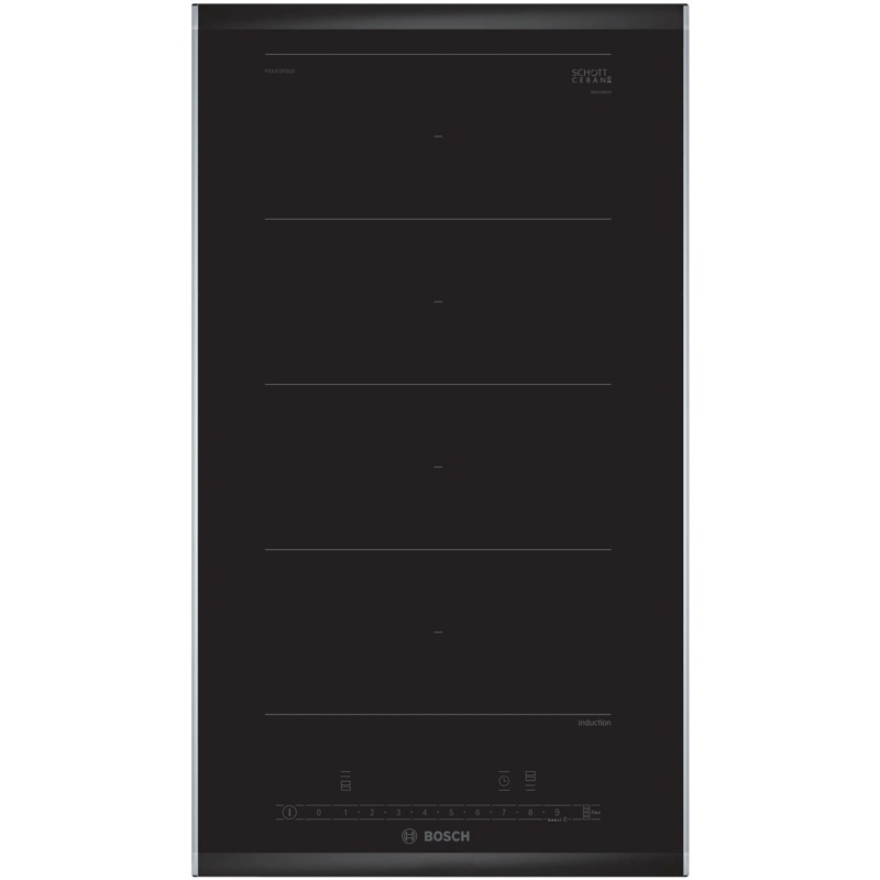 Encimera de inducción Bosch PXX375FB1E de 2 zonas, formato domino 30,6 cm