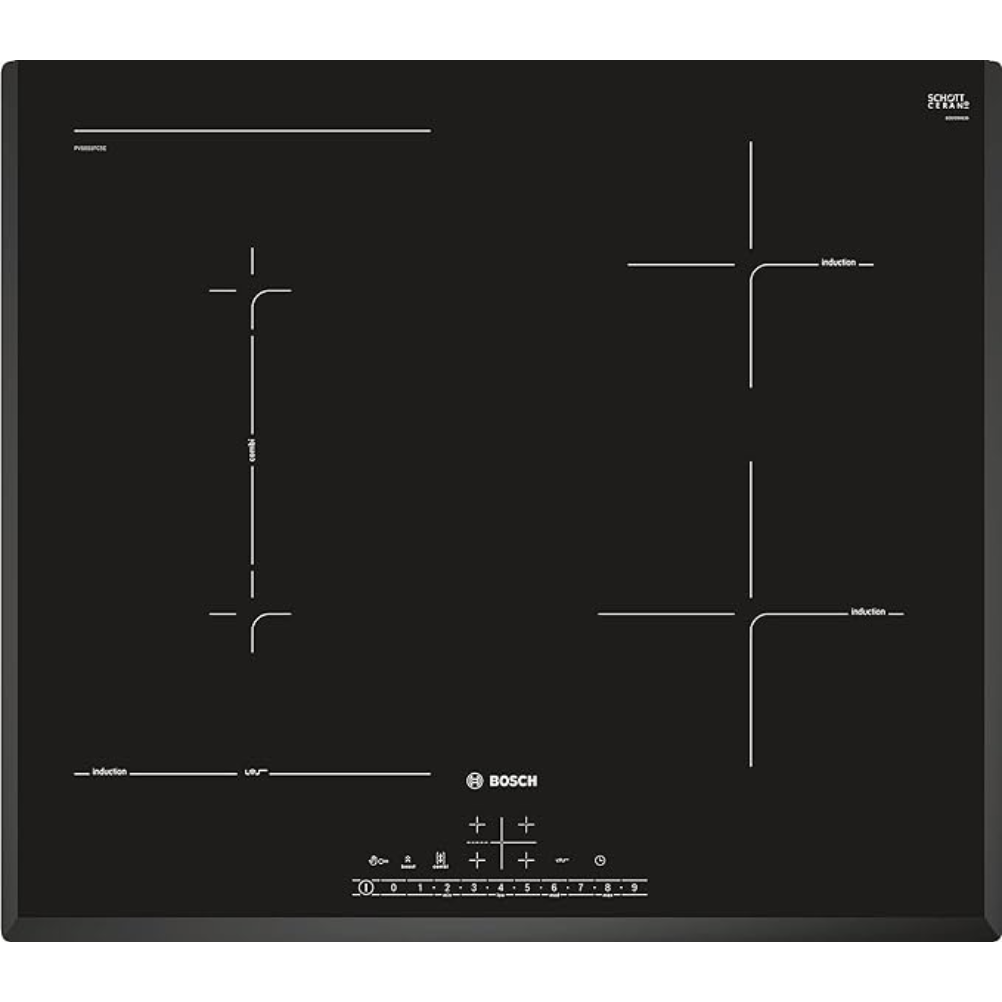 Encimera de inducción Bosch PVS651FC5E con 4 zonas y PowerBoost
