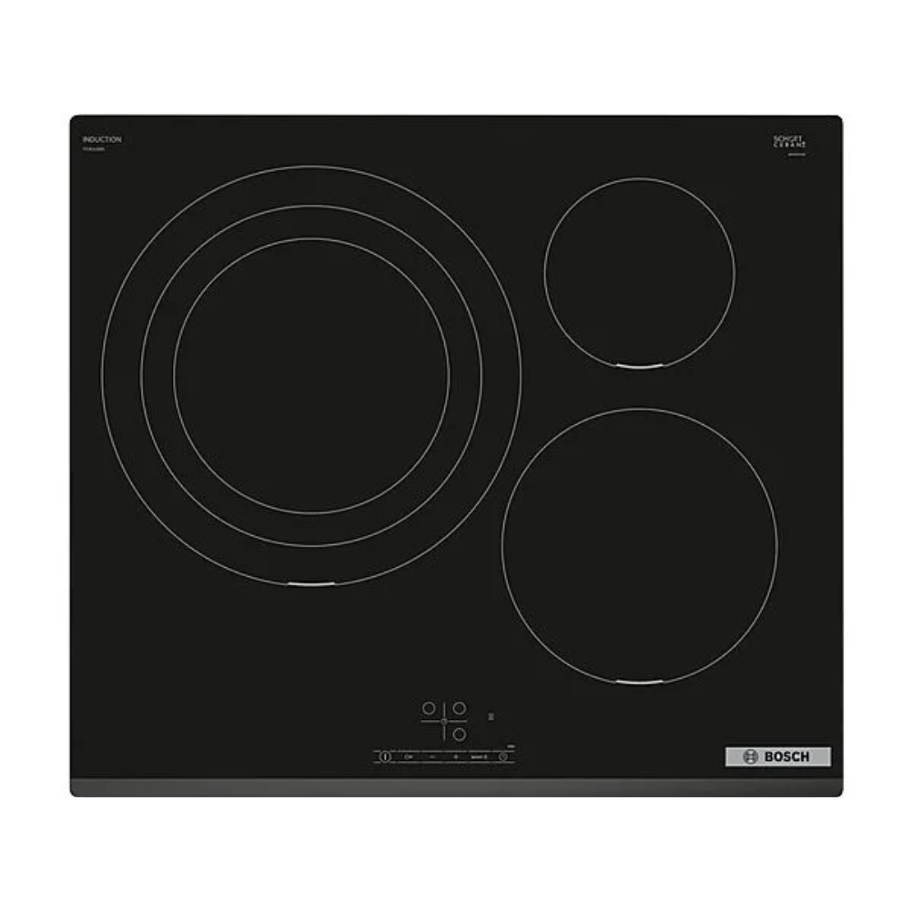 Bosch PID631BB5E, μαύρη ενσωματώσιμη πλάκα επαγωγής με χρονοδιακόπτη